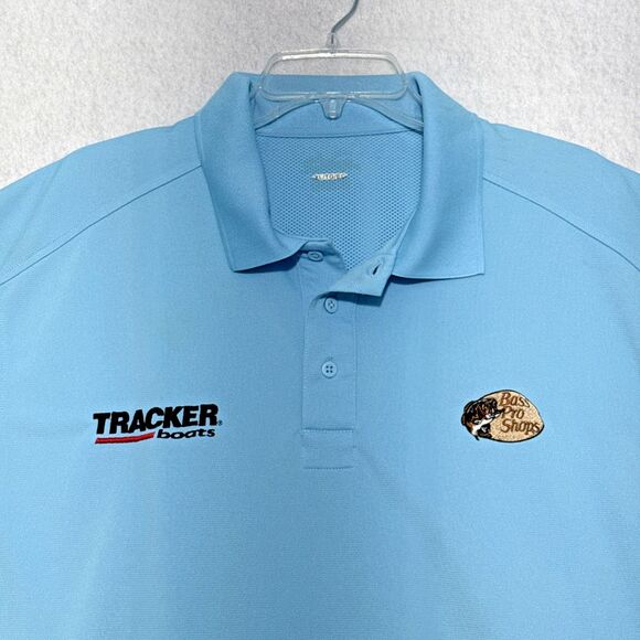 Bass Pro Shops Tracker Boats Polo Shirt Men's XLT World Wide Sportsman Coolmax - Picture 3 of 10